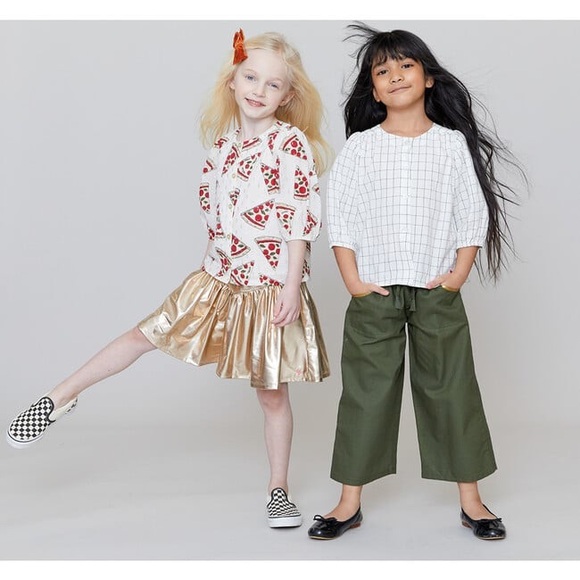 Pink Chicken Alexis Skirt Metallic Gold Lamé - Picture 2 of 13